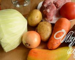 Ingredients for preparing the dish “Borscht in a slow cooker with pork”