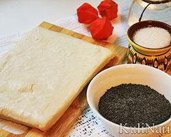 Puff pastry buns na may poppy seeds Recipe para sa puff pastry buns na may poppy seeds