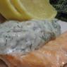 دستور سس برای ماهی قزل آلا پخته شده در فر